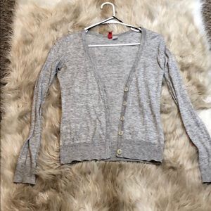 Gray cardigan